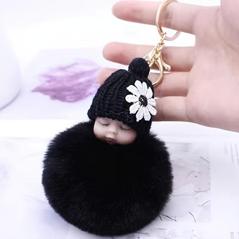 Plush Doll Keychain Hairball Car Pendant Gift Women's Bag Key Chain