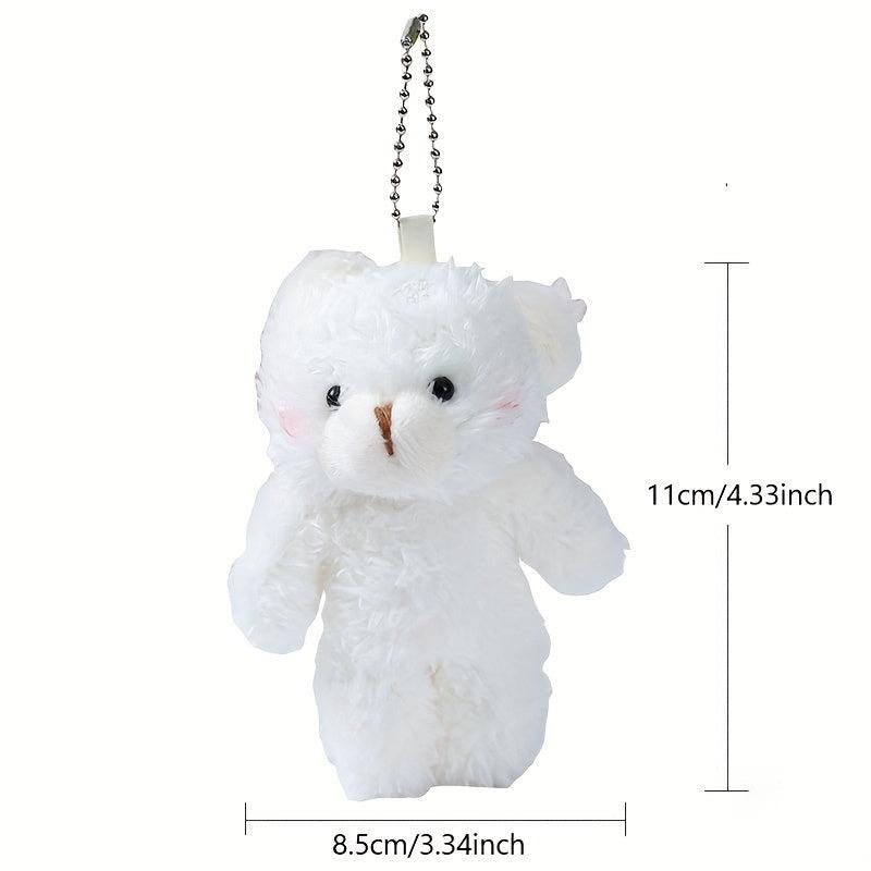 Cute Teddy Bear Keychain Plush Stuffed Animal Key Ring Holder