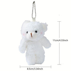 Cute Teddy Bear Keychain Plush Stuffed Animal Key Ring Holder