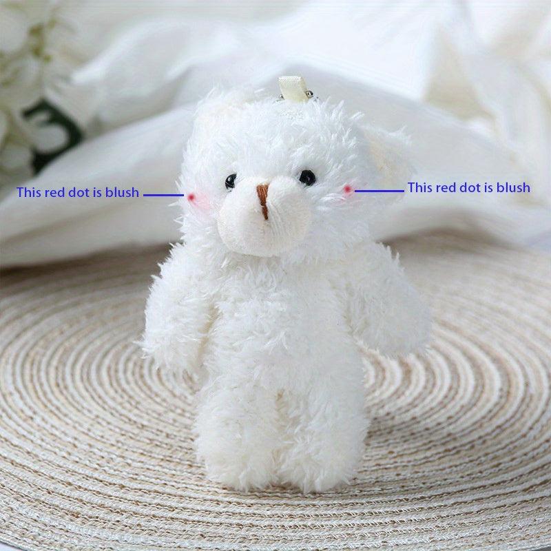 Cute Teddy Bear Keychain Plush Stuffed Animal Key Ring Holder