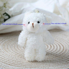 Cute Teddy Bear Keychain Plush Stuffed Animal Key Ring Holder