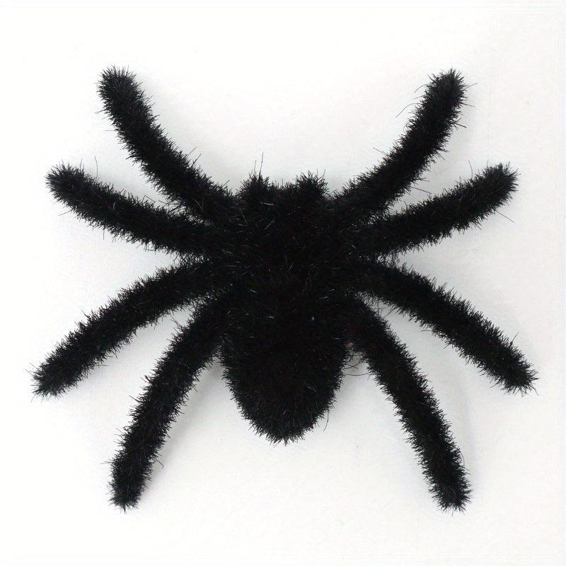 2pcs Small Plush Spiders Halloween Realistic Hairy Spider Mini Spider