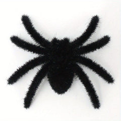 2pcs Small Plush Spiders Halloween Realistic Hairy Spider Mini Spider