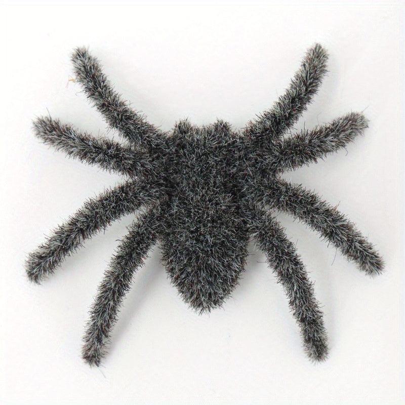 2pcs Small Plush Spiders Halloween Realistic Hairy Spider Mini Spider