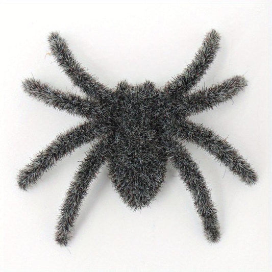 2pcs Small Plush Spiders Halloween Realistic Hairy Spider Mini Spider