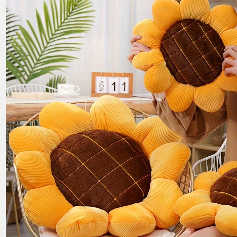 Sunflower Daisy Pillow Plush Toy for Home Decor & Girls' Room