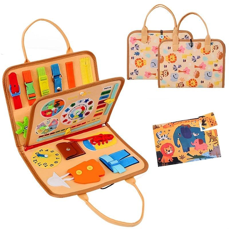 Busy Board Toy For 1-4 Year Olds - Educational Sensory Developing Activity Board