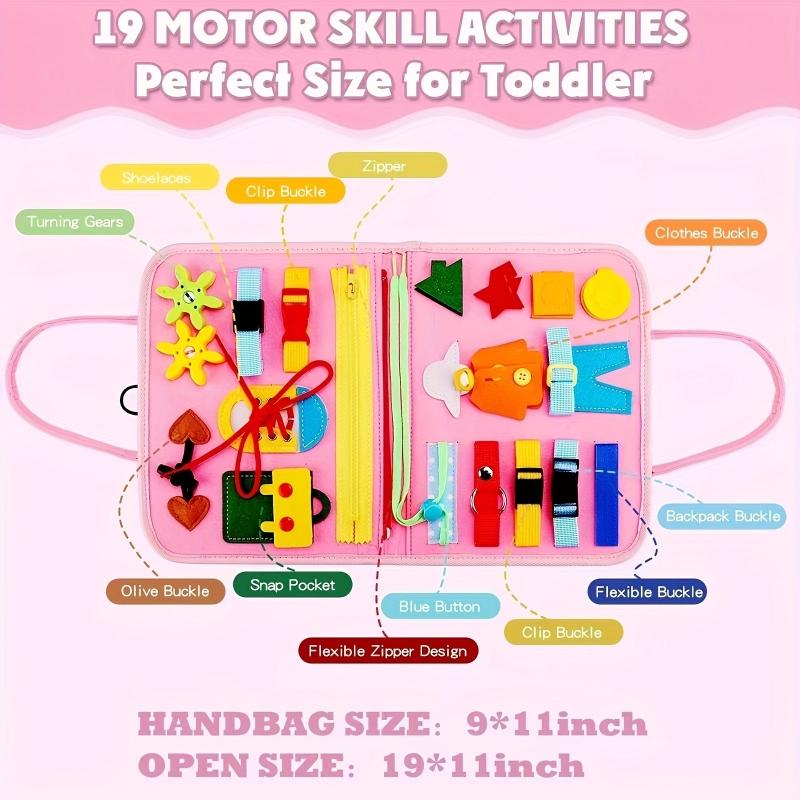 Busy Board Toy For 1-4 Year Olds - Educational Sensory Developing Activity Board