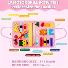 Busy Board Toy For 1-4 Year Olds - Educational Sensory Developing Activity Board