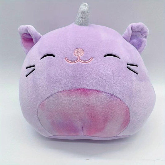 High Cartoon Rainbow Unicorn Kitten Plush Toy Pillow