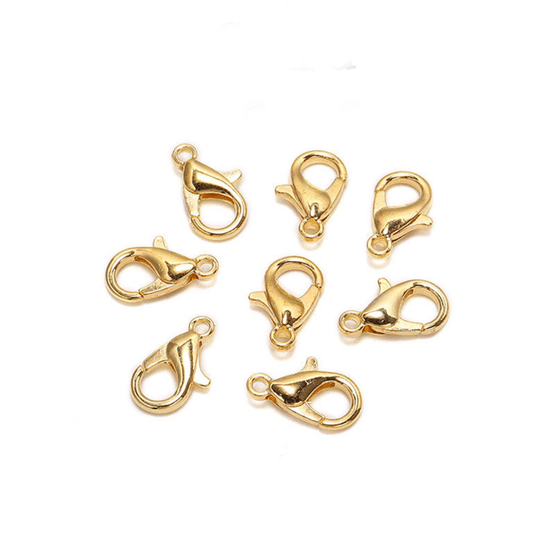 20Pcs 12mm Alloy Lobster Hooks for DIY Jewelry Making & Crafting