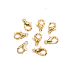 20Pcs 12mm Alloy Lobster Hooks for DIY Jewelry Making & Crafting