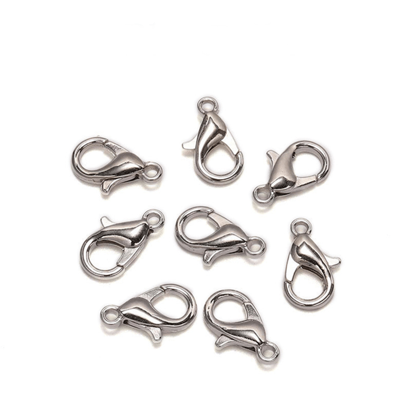 20Pcs 12mm Alloy Lobster Hooks for DIY Jewelry Making & Crafting
