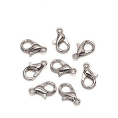 20Pcs 12mm Alloy Lobster Hooks for DIY Jewelry Making & Crafting