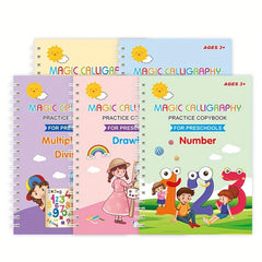 5Pcs Students Practice Word Book Pen Control Training Copybook