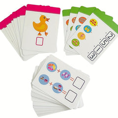 36 Flashcards & Erasable Pen for Kids Reading & Math Learning