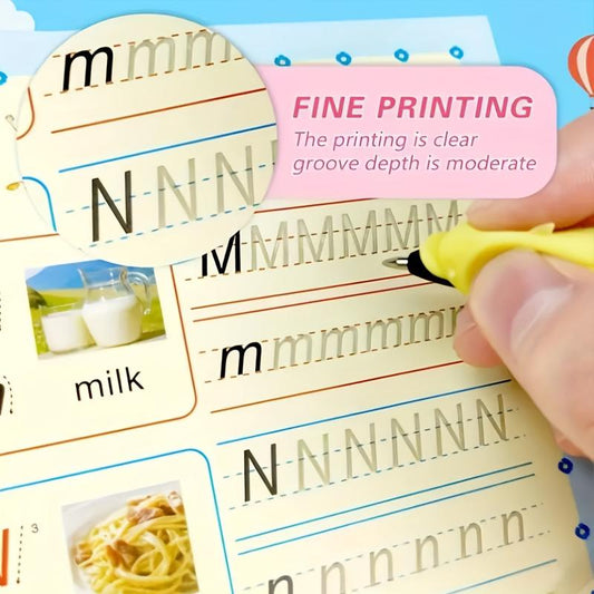 4pcs Magic Calligraphy Handwriting Workbook Set w/ Pen & Refills