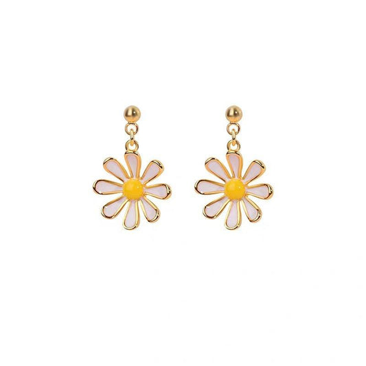 Small Daisy Earrings Female Niche Fresh Style All match Stud Earrings