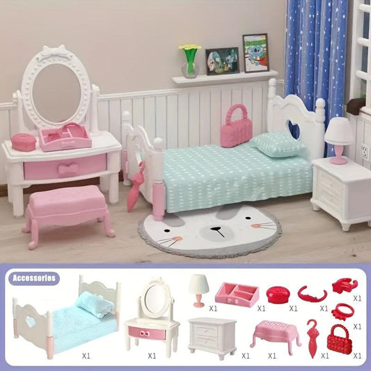 Toy Girl Mini Play House Simulation DIY Birthday Gift