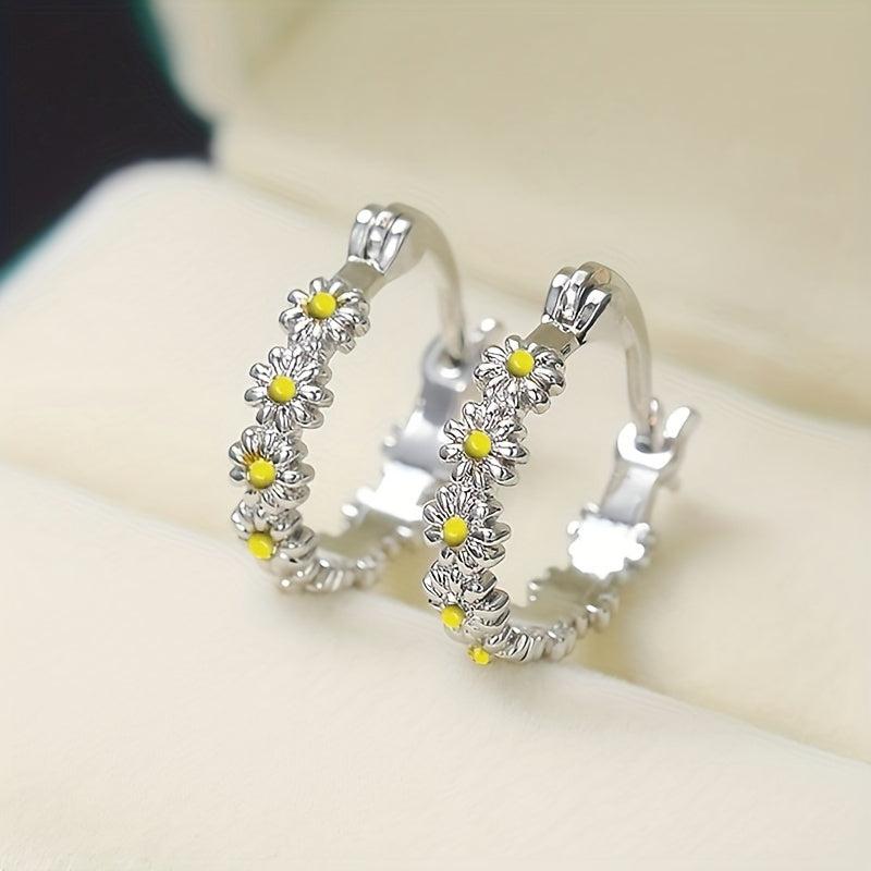 925 Silver Plated Hoop Earrings for Women