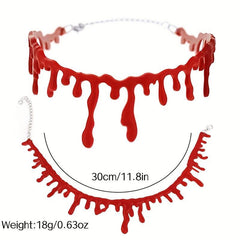 Halloween Blood Necklace Makeup Dance Decoration