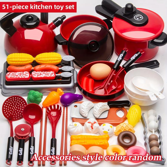 Kids Home Kitchen Toy Set Girl Baby Simulated Cooking Educational Toys
