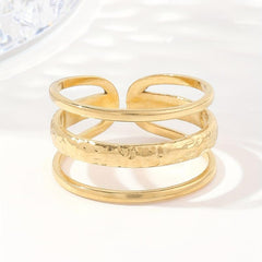 Unisex Stainless Steel Open Ring