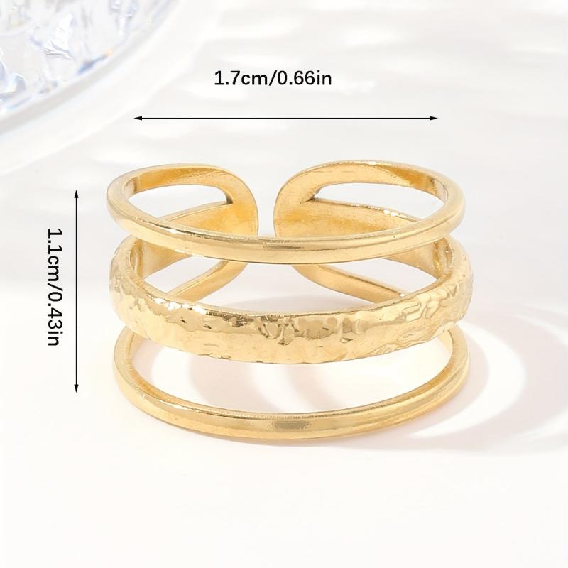 Unisex Stainless Steel Open Ring