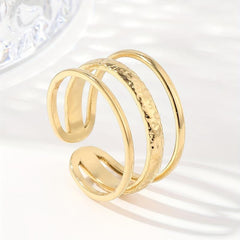 Unisex Stainless Steel Open Ring
