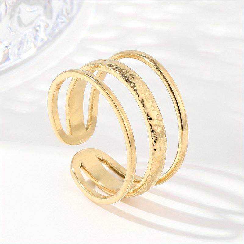 Unisex Stainless Steel Open Ring