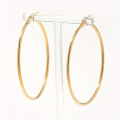 Hypoallergenic Hoop Earrings Thin Large Hoops 18K Plated Stainless Steel
