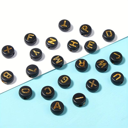 100pcs Letter Acrylic Beads for DIY Jewelry Making & Bracelet Accessories