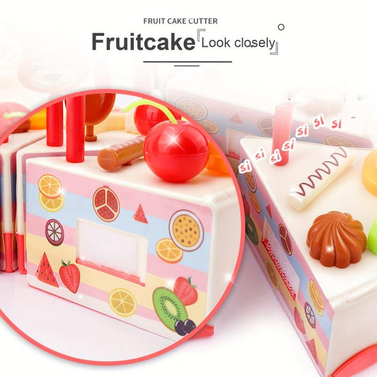 42pcs Birthday Party Toys Cake Set with Little Bear Fruit Decor Candles