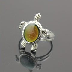 Funny Turtle Temperature Ring Changing Ring With Temperature Adjustable Turtle