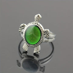 Funny Turtle Temperature Ring Changing Ring With Temperature Adjustable Turtle