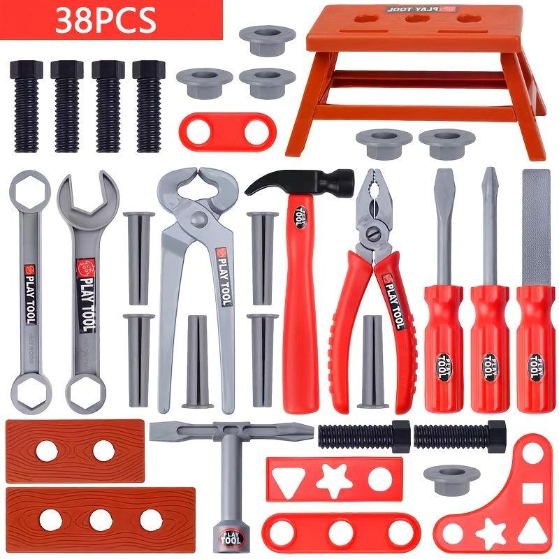 38 Piece Kids Tool Set Educational Construction Toys for Boys & Girls
