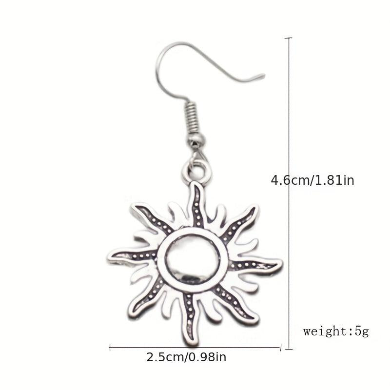 Bohemian Retro Sun Moon Earrings - Gift for Her
