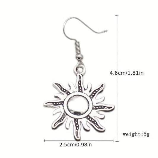 Bohemian Retro Sun Moon Earrings - Gift for Her