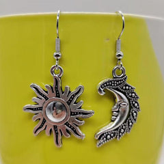 Bohemian Retro Sun Moon Earrings - Gift for Her