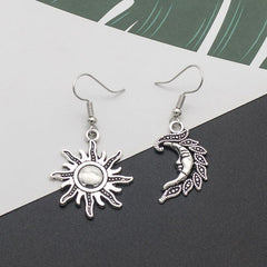 Bohemian Retro Sun Moon Earrings - Gift for Her