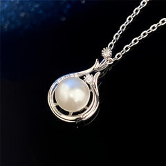 Faux Pearl Pendant Necklace For Women Neck Jewelry