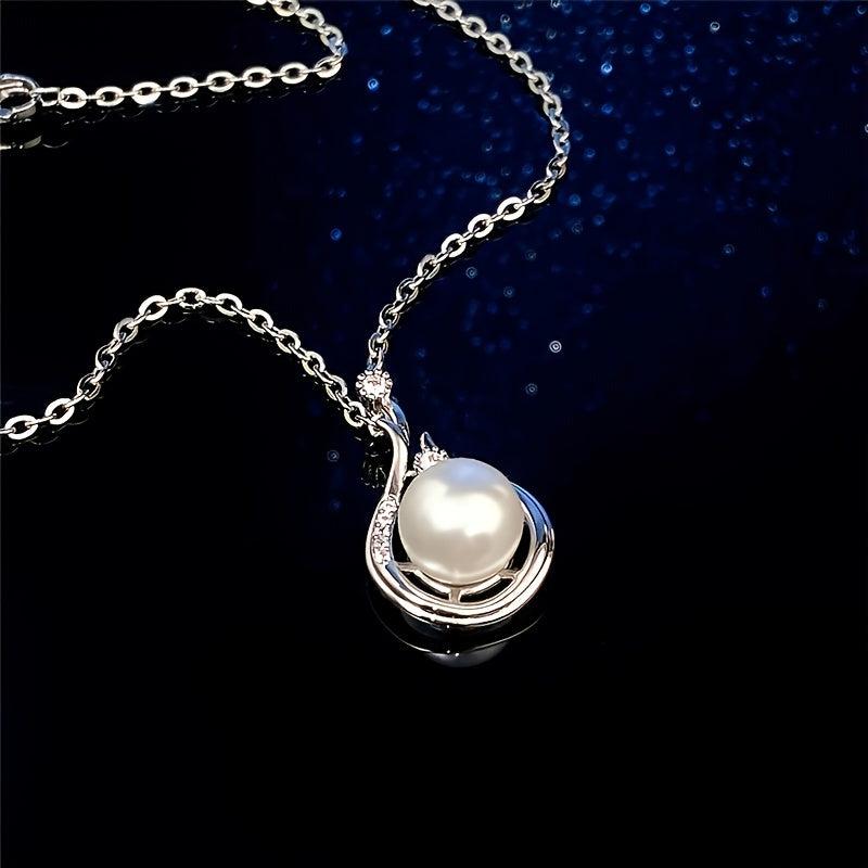 Faux Pearl Pendant Necklace For Women Neck Jewelry