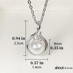 Faux Pearl Pendant Necklace For Women Neck Jewelry