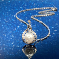 Faux Pearl Pendant Necklace For Women Neck Jewelry