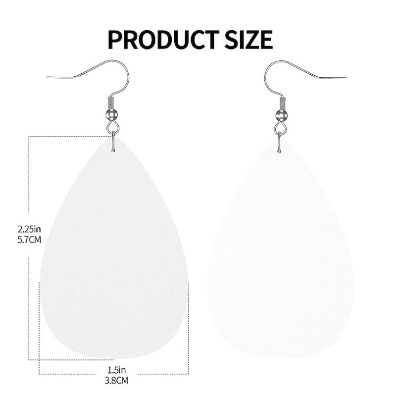 Tree Of Life Print Earrings, Synthetic Leather