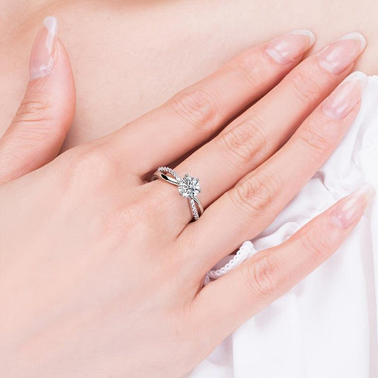 Women's Zirconia Engagement Ring Jewelry Gift