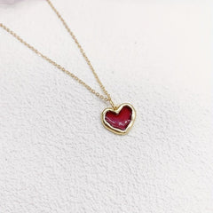 Small Red Heart Necklace Ladies Versatile Necklace Accessories