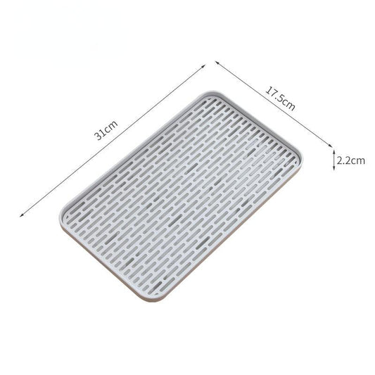 Stylish Double Layer Drainer Tray Dish Drying Rack And Cup Storage Tray