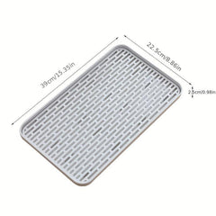 Stylish Double Layer Drainer Tray Dish Drying Rack And Cup Storage Tray