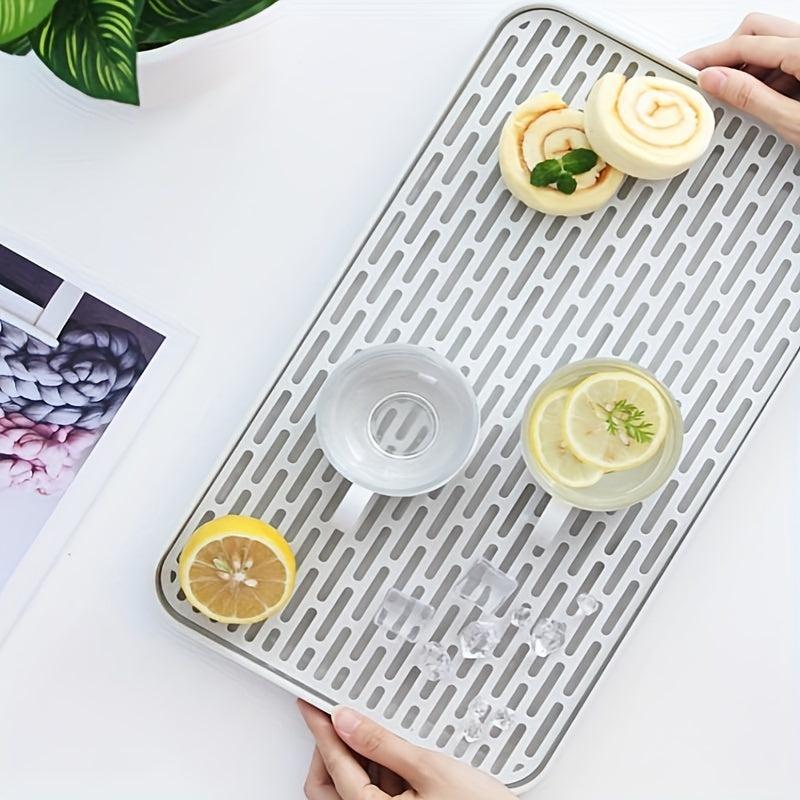 Stylish Double Layer Drainer Tray Dish Drying Rack And Cup Storage Tray